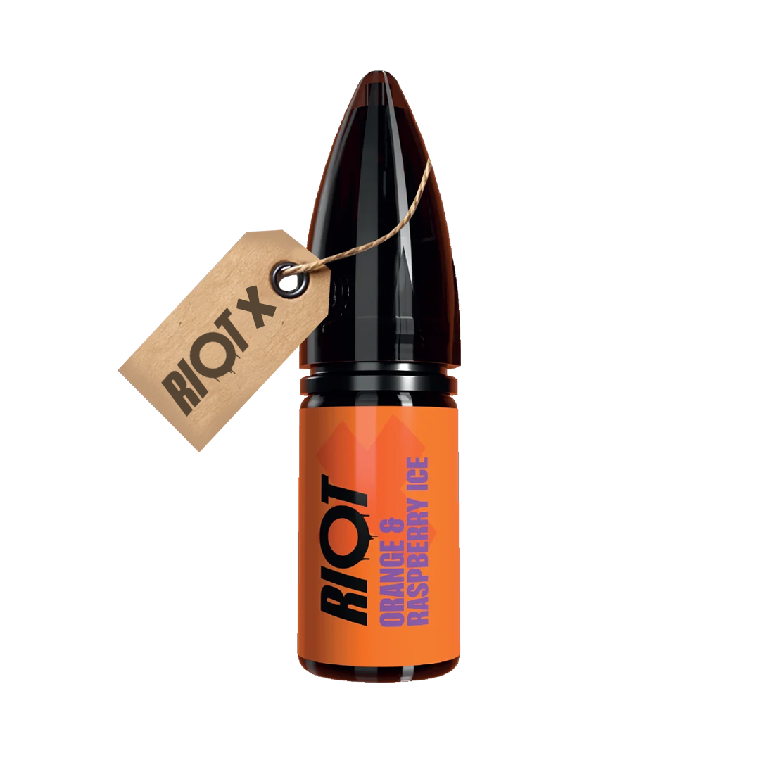 Orange & Raspberry Ice Nic Salt E-Liquid by Riot X