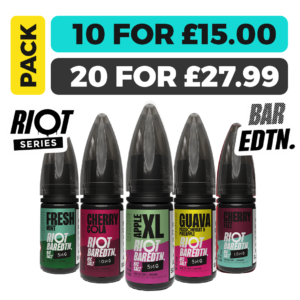Riot Bar EDTN Nic Salts Box of 10